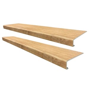 Fresh Oak Stair Tread Molding Square Model - Exact Match for Life Proof Vinyl Floors, 2 Pieces per Box, 46 in. Long