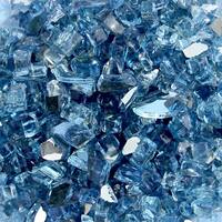10 lbs. Bag Reflective Fire Pit Fire Glass in Sky Blue