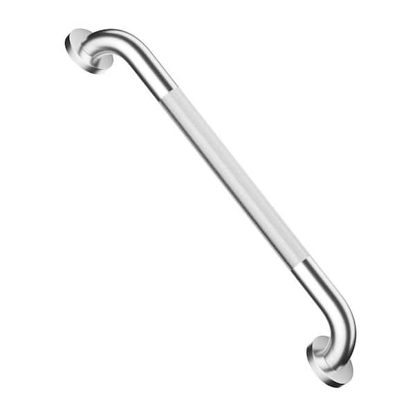 32 in. Anti Slip Grab Bar in Brushed Nickel, Knurled Bathroom Balance Bar, Safety Hand Rail, Assist Bath Handle
