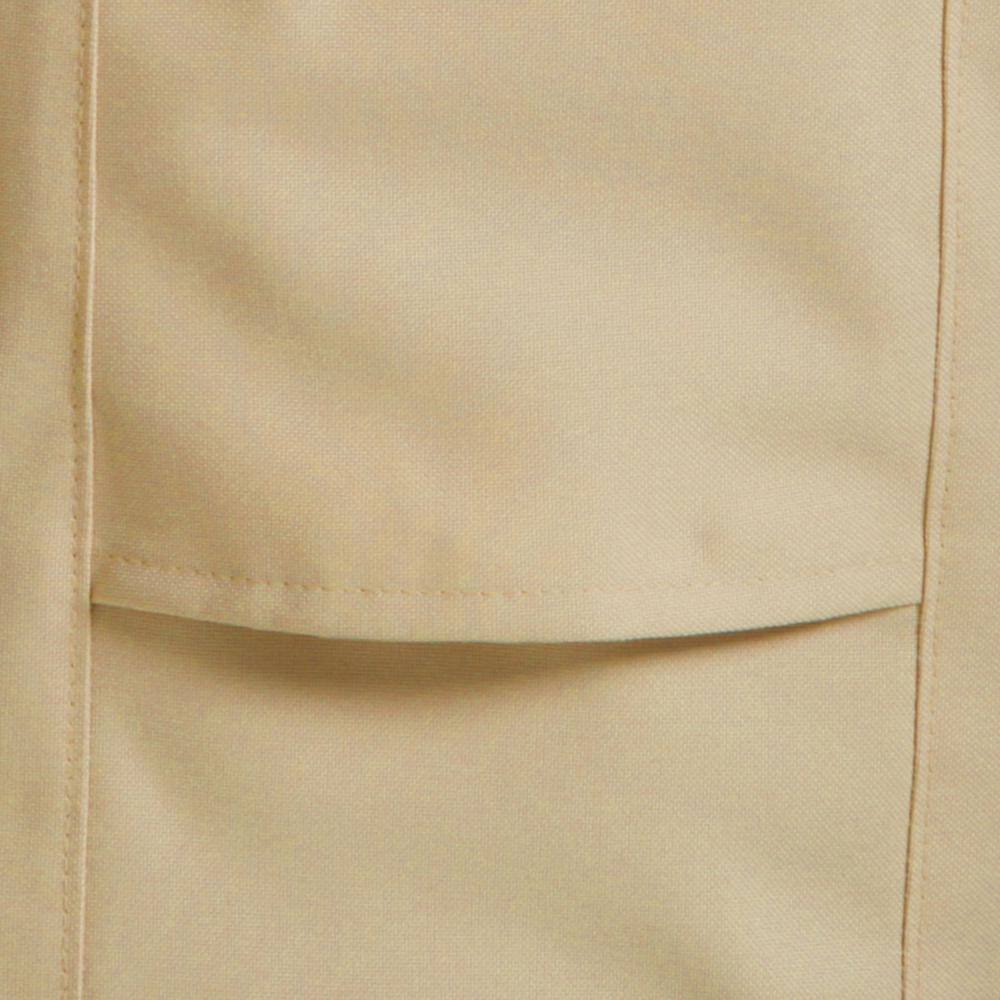Tan and Brown Polyester Patio Chair Cover with Air Vents