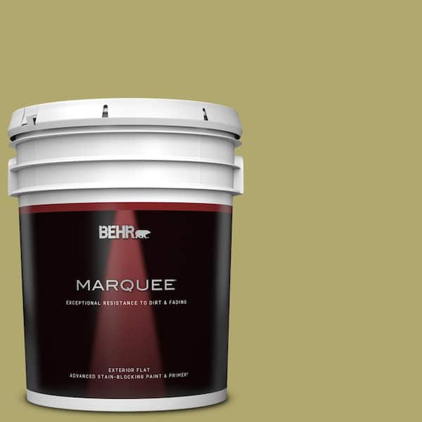 BEHR MARQUEE 5 gal. #PPU9-05 Natchez Moss Flat Exterior Paint & Primer