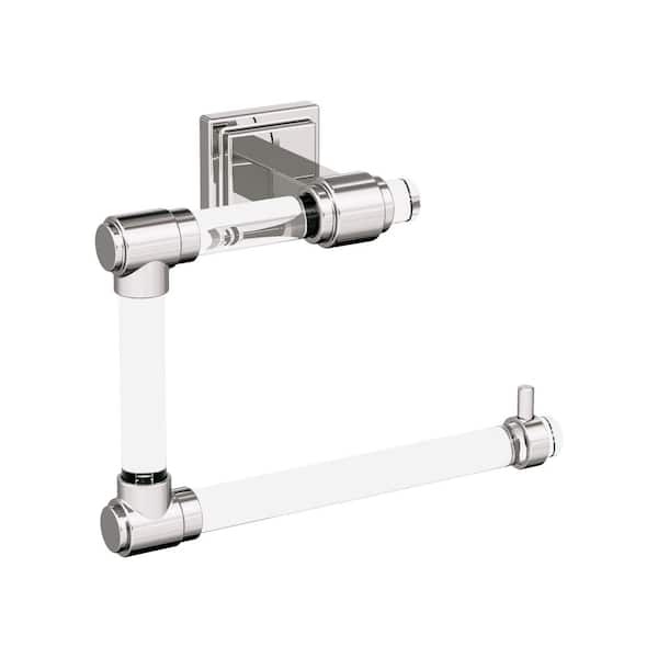 Glacio Wall Mounted Towel Ring in Clear/Polished Nickel