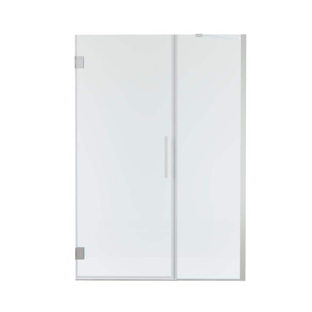 Unifit 53-54 in. W x 72 in. H Hinged Frameless Shower Door in Chrome with 3/8 in. SGCC Clear Tempered Glass price history on PriceWatchPro