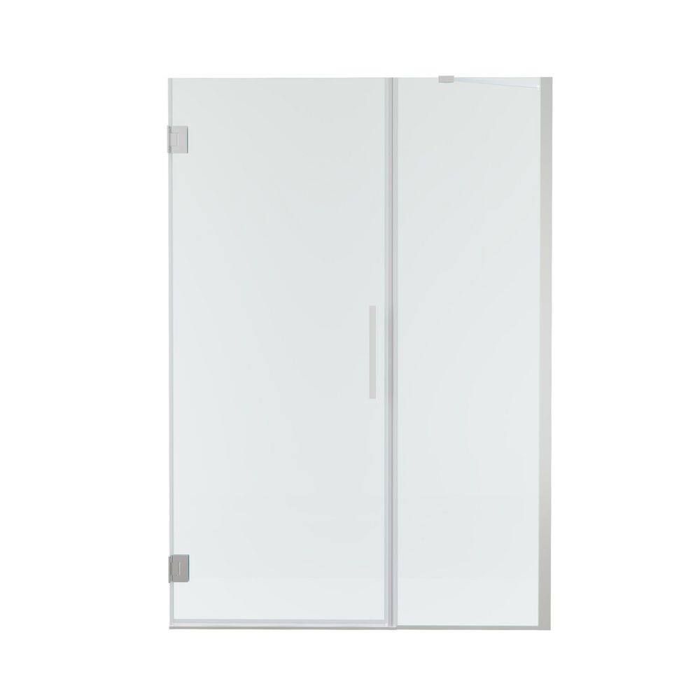 Unifit 54-55 in. W x 72 in. H Hinged Frameless Shower Door in Chrome with 3/8 in. SGCC Clear Tempered Glass price history on PriceWatchPro