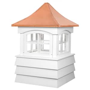 Guilford 18 in. x 27 in. Vinyl Cupola with Copper Roof