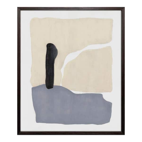 Lunara Warm Abstract, 1-Piece, Framed Paper Art Print 25 in. x 21 in.
