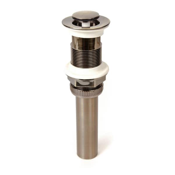 PF WaterWorks DecoDRAIN Push Open/Close Pop-Up Drain, ABS Body w/ Overflow, 1.3" Cap, 1.6-2.2" Sink Hole, Antique Brass