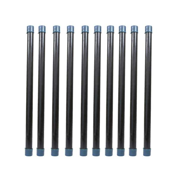 CMI inc 3/4 in. x 24 in. Black Steel Pipe (10-Pack)