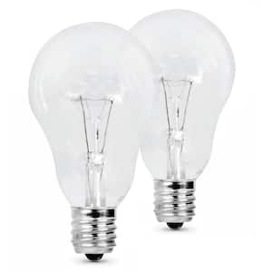 40-Watt A15 Dimmable Clear Glass Ceiling Fan E17 Intermediate Base Incandescent Light Bulb, Soft White 2700K (2-Pack)