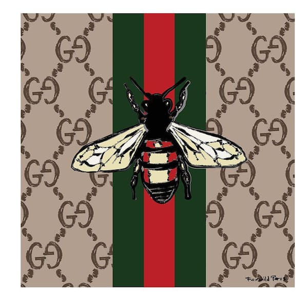 VENICE BEACH Collections Fashion BEE by Fairchild Paris 1 Piece Unframed Canvas Drawing Print 14 in. x 14 in.