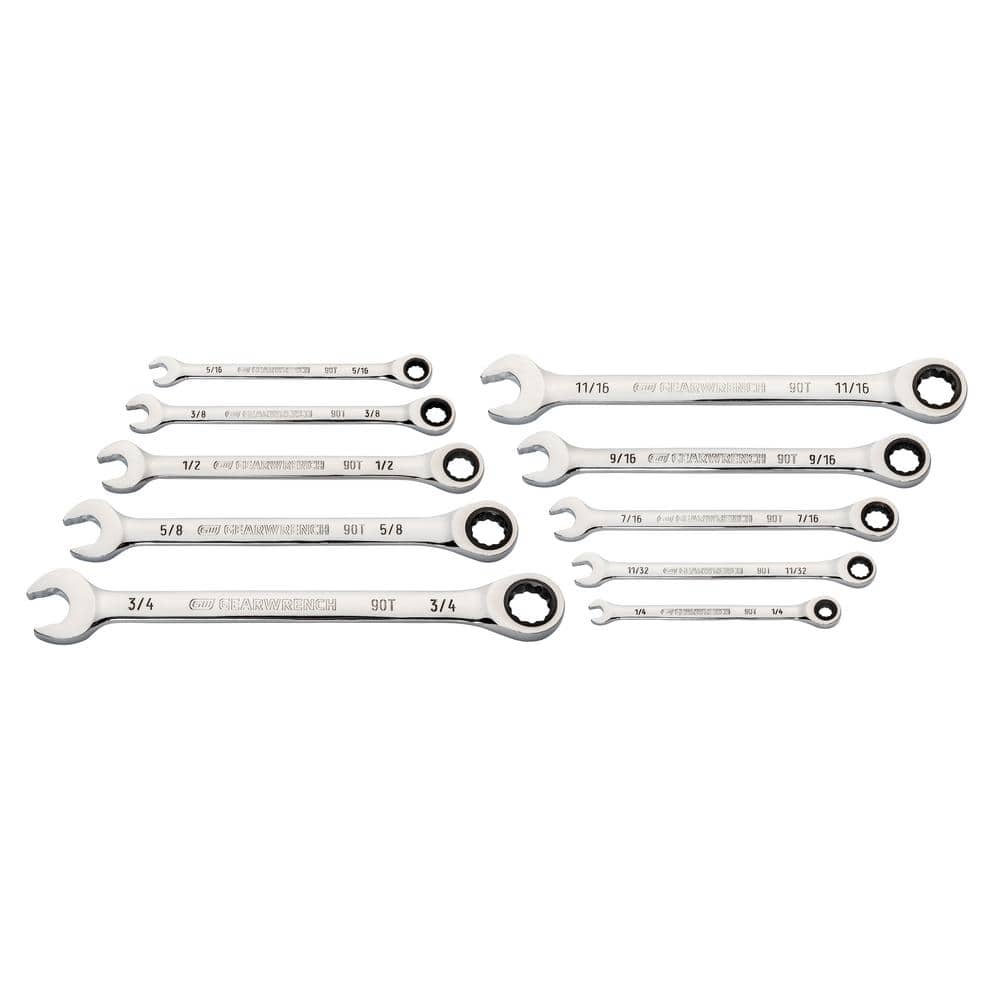 SAE 90-Tooth Combination Ratcheting Wrench Tool Set (10-Piece) price history on PriceWatchPro