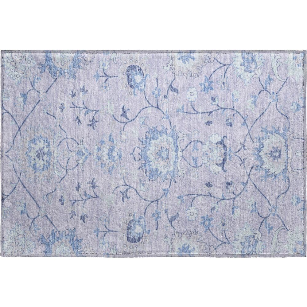 Mayfield Premium Machine Washable Abstract AMF2291 Lilac 2 ft. x 3 ft. Accent Rug price history on PriceWatchPro