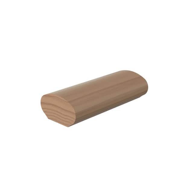 1.28 in. D x 2.25 in. W x 144 in. L Unfinished Poplar Wood Wall Rail