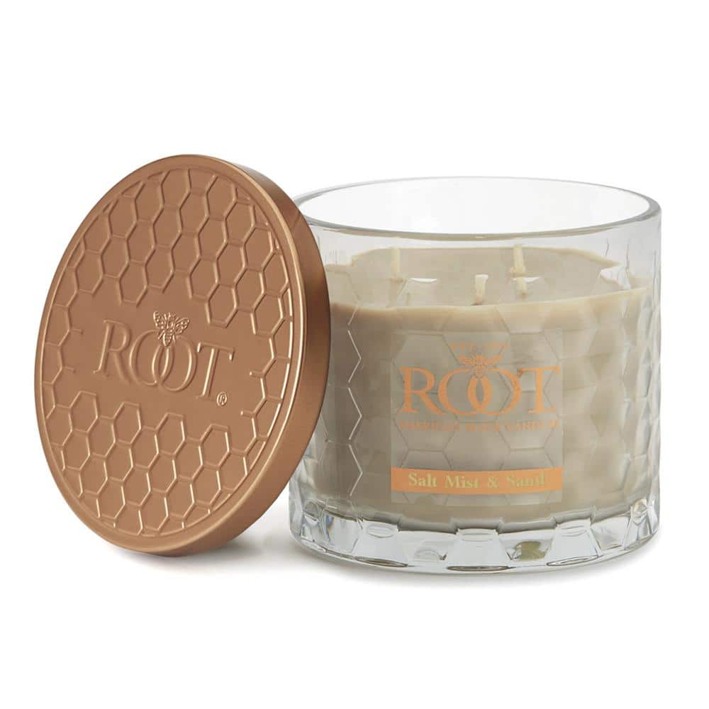 Salt Mist & Sand Beeswax 3-Wick Scented Jar Candle, 12-Ounce