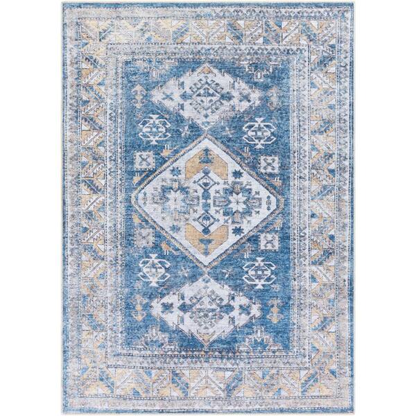 Artistic Weavers Diego Navy 5 ft. 3 in. x 7 ft. 3 in. Machine-Washable Area Rug