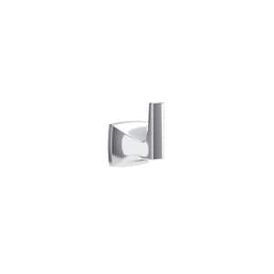 Oak Wall Mounted J-Hook Robe/Towel Hook Hook in Polished Chrome