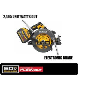 FLEXVOLT 60V MAX Cordless Brushless 7-1/4 in. Circular Saw with Brake (Tool Only)