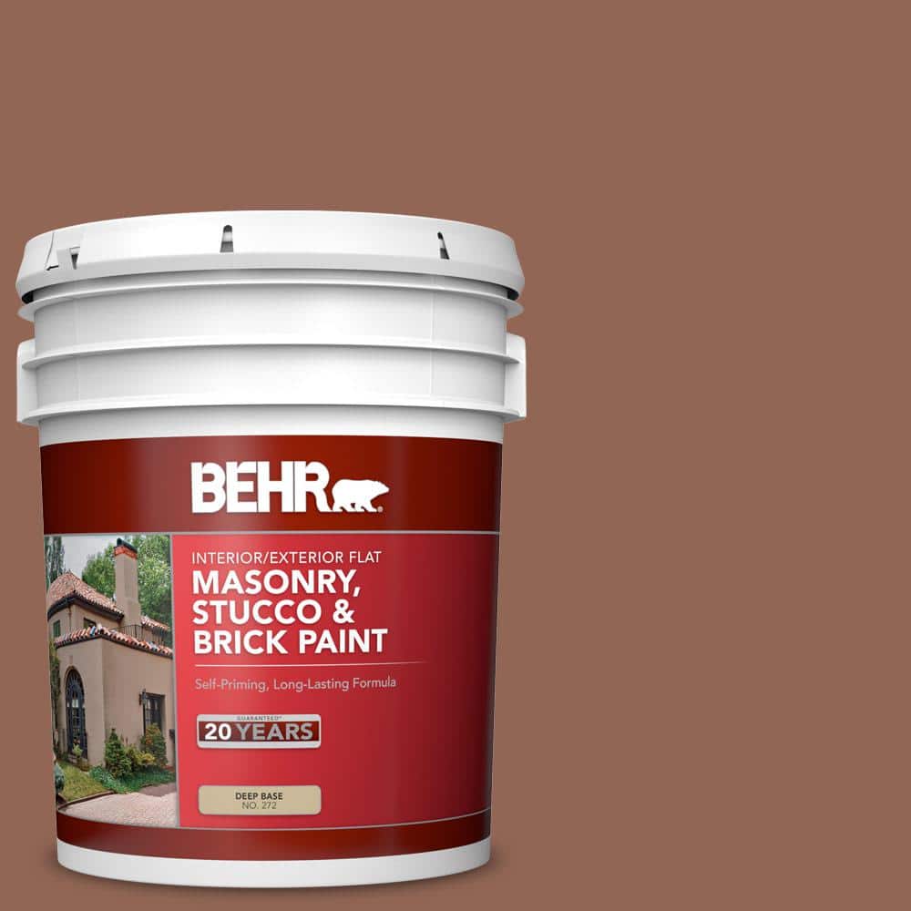 5 gal. #S190-6 Rio Rust Flat Interior/Exterior Masonry, Stucco and Brick Pa