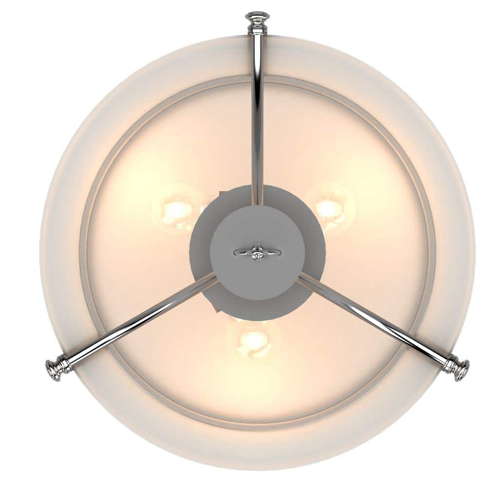 Chrome Mini Pendant with Frosted Glass Bowl Shade