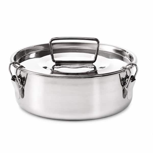 65 oz 18/8 Stainless Steel Flanera Flan Mold Pan with Handle Lid, Compatible with 6-Quart Instant Pot