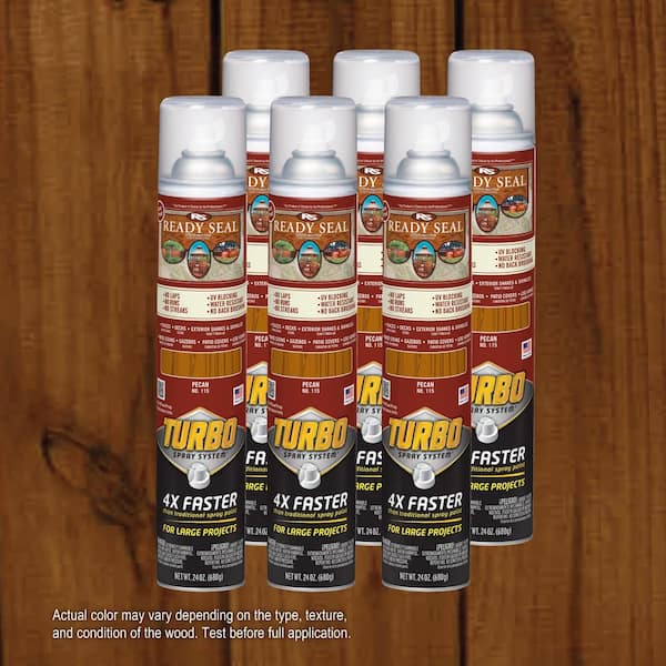 24 oz. Turbo Pecan Exterior Wood Stain and Sealer Spray (Case of 6)