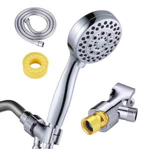 5-Spray Patterns with 1.75 GPM 3.5 in. Wall Mount Handheld Shower Head in Polished Chrome