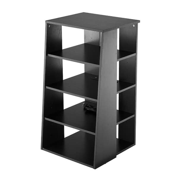 5-Tier Audio-Video Media Stand for DVD Players, Cable Boxes, or Game Consoles in Black