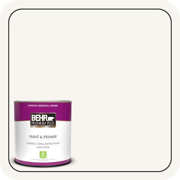 BEHR PREMIUM PLUS 1 qt. #HDC-CT-18G Cotton Ball Eggshell Enamel Low Odor Interior Paint & Primer