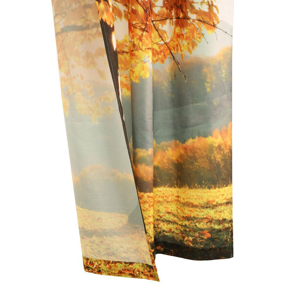Autumn Sensation Colorful Fall Tree Light Filtering Drapes