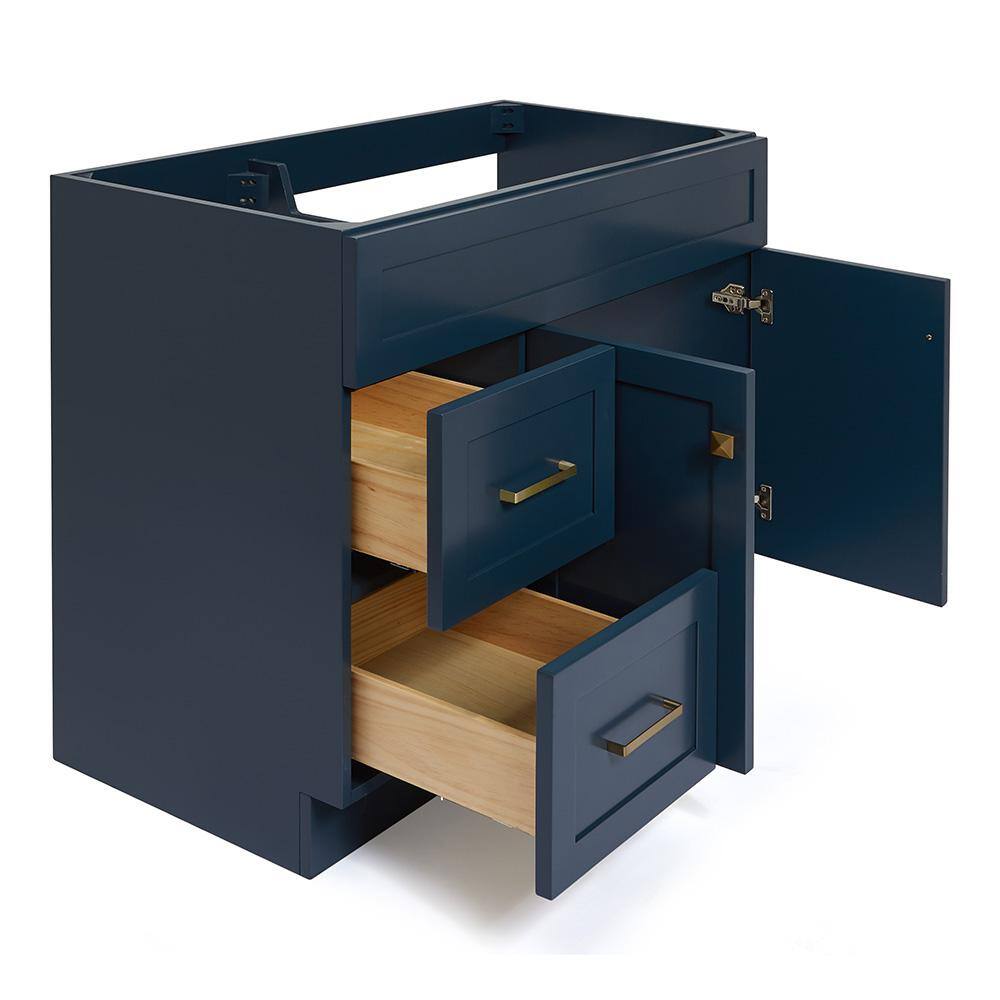 Midnight Blue 42" Freestanding Wood Vanity Cabinet
