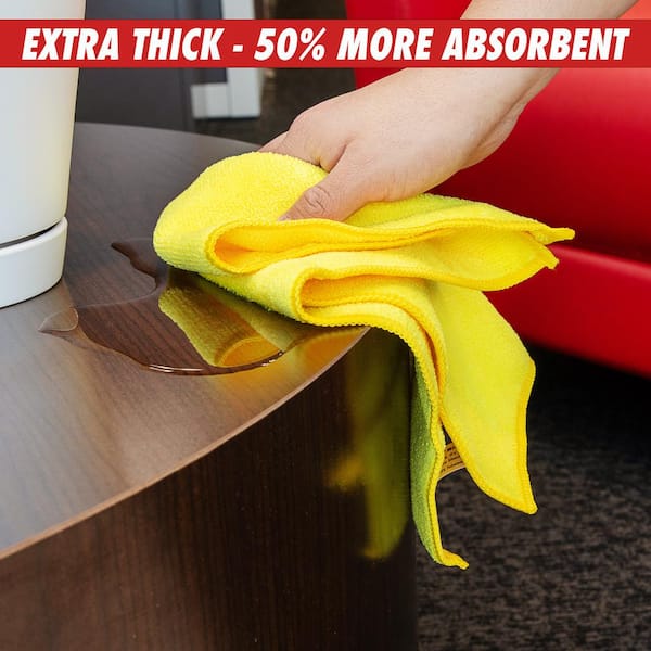 14 in. x 14 in. High Power Pro-Grade Heavy-Duty Microfiber Cloth Towels (64-Pack)