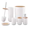 Home-Complete 6-Piece Bathroom Accessories Set Complete Set in White ST ...