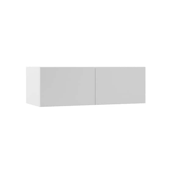 Hampton Bay Designer Series Edgeley Assembled 36x12x15 in. Deep Wall Bridge Kitchen Cabinet in White