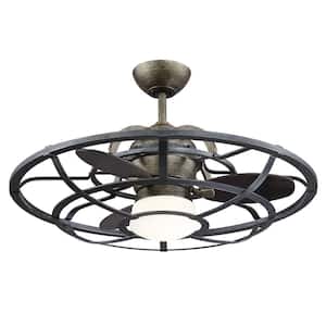 Alsace 30 in. W x 12.12 in. H Integrated LED Indoor/Outdoor Reclaimed Wood Fan D 'Lier Ceiling Fan