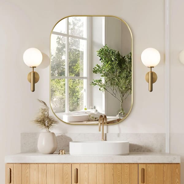 HUOKU Nimbus 1-Light 13.8 in. H x 5.9 in. W Brushed Brass Globe
