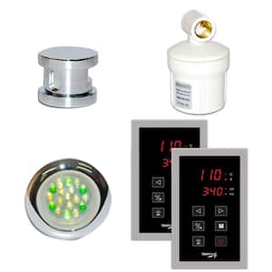 Royal Programmable Steam Bath Generator Touch Pad Control Kit in Chrome