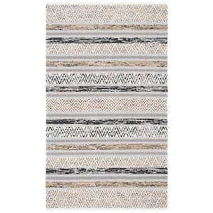 Augustine Ivory/Taupe 4 ft. x 6 ft. Chevron Western Area Rug
