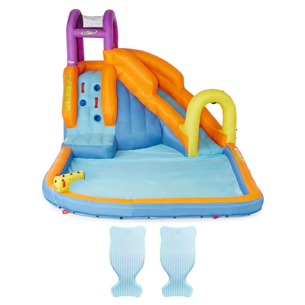 Mega Tornado Water Park and 2 Comfy Floats Float, Multi-Color, PVC