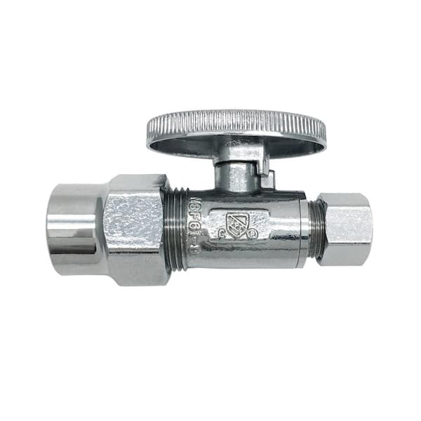 THEWORKS 1/2 in. CPVC Inlet x 3/8 in. O.D. Compression Outlet Quarter-Turn Straight Valve