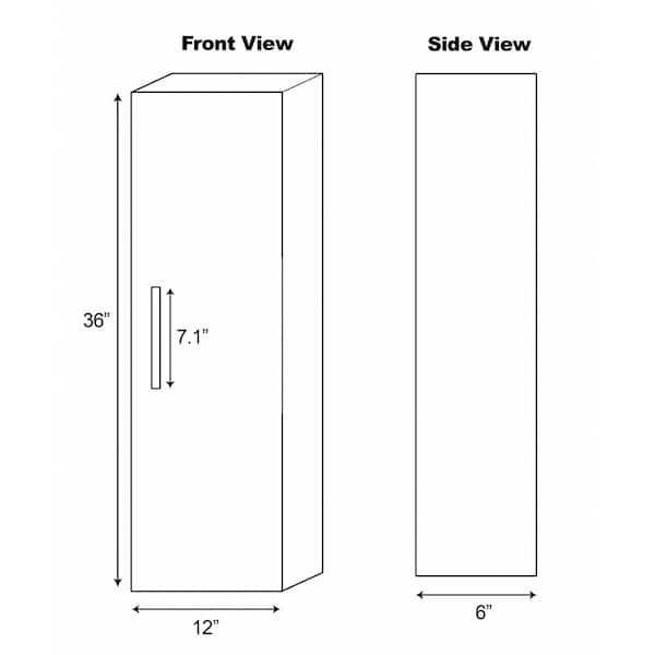 Left Medium Medicine 12 In W X 36 H Rectangular Dawn Grey With