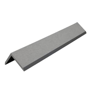 2 in. x 2.2 in. x 8.8 ft. Light Gray Outdoor PVC Wall Siding End Trim (Set of 6-Pieces)