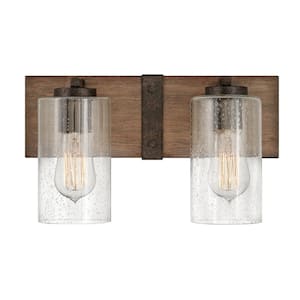 Sawyer 14.25 in. 2 Light Sequoia Vanity Light