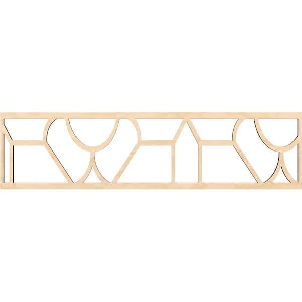 Ekena Millwork Whitechapel Fretwork 0.375 in. D x 47 in. W x 12 in. L Birch Wood Panel Moulding
