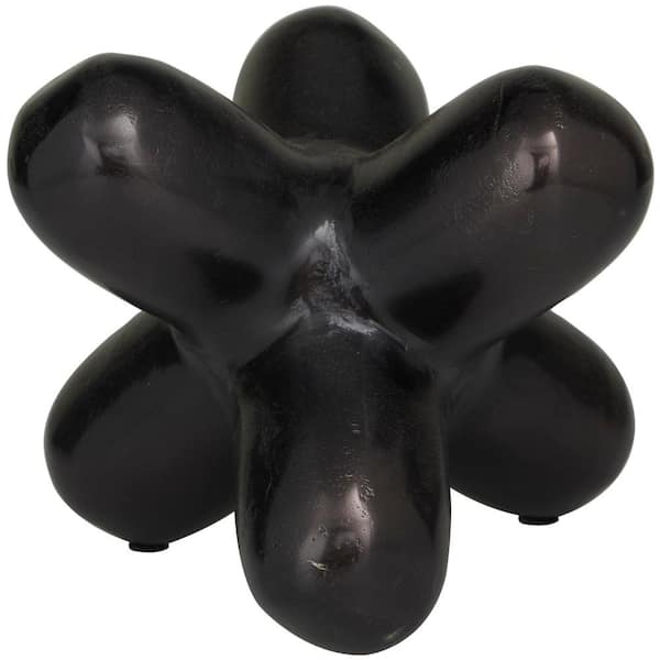 Novogratz 8 in. x 7 in. Black Aluminum Jack Abstract Sculpture