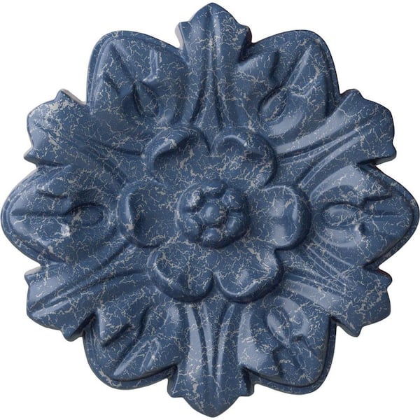 7-5/8 in. x 1 in. Emery Leaf Urethane Ceiling Medallion, Americana Crackle