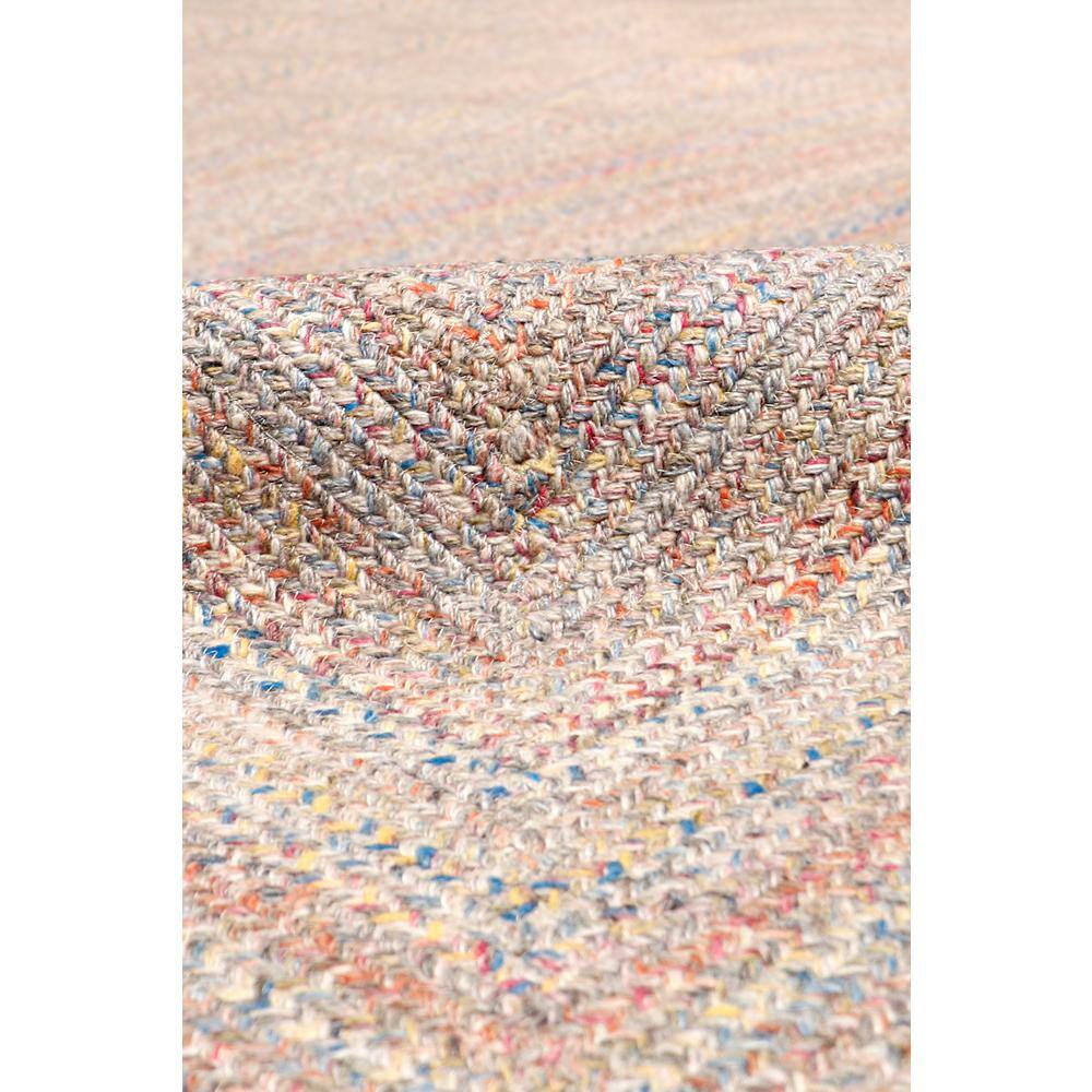 Lagos Multicolor Geometric Handmade Braided Synthetic Area Rug