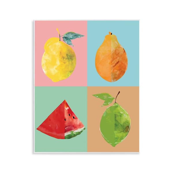 Stupell Industries Modern Pop Fruits Abstract by Carol Robinson Unframed Food Graphic Art Print 14 in. x 11 in.