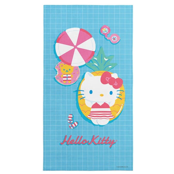 THE NORTHWEST GROUP Sanrio Hello Kitty Pool Party Cotton/Polyester Blend Printed Multi Color Beach Towel