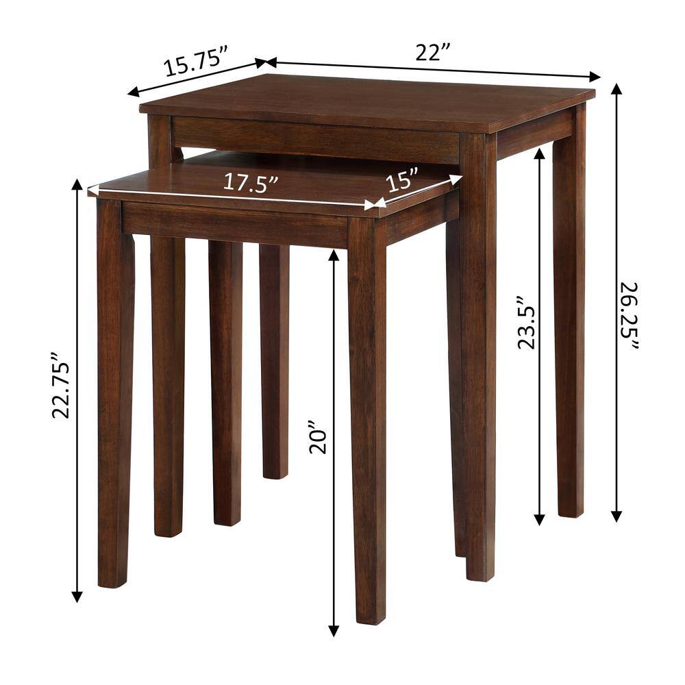 American Heritage Nesting Espresso End Tables (2-Piece) - thumbnail 7