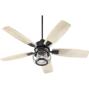 Galveston 52 in. Indoor/Outdoor Black Ceiling Fan with Wall Control